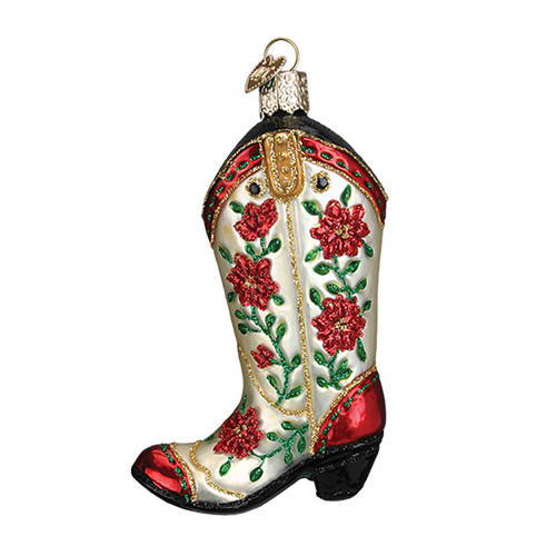 Old World Christmas Christmas Cowgirl Boot - No Box Nb1963