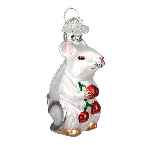 Old World Christmas Mouse-White - No Box Nb1827