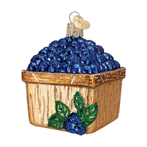 Old World Christmas Basket Of Blueberries - No Box Nb1747