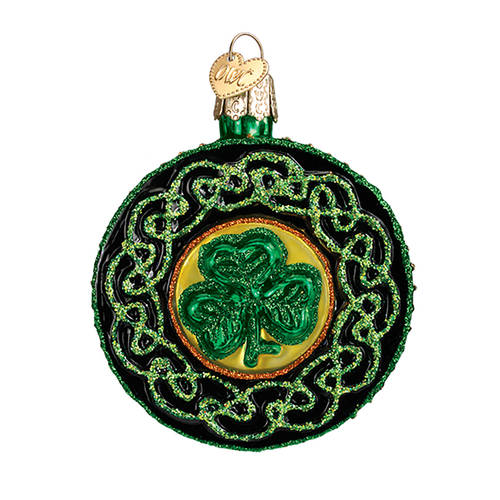 Old World Christmas Celtic Brooch - Shamrock - No Box Nb1639