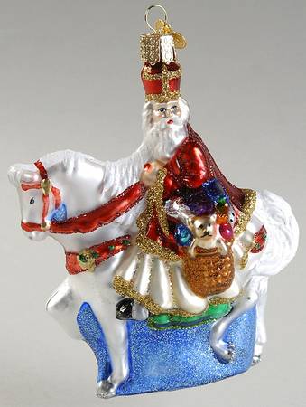 Santa and Mrs Claus St Nick On Horse - No Box
