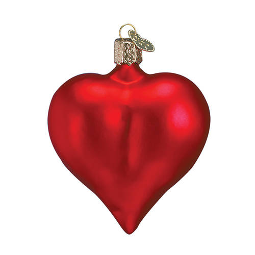 Old World Christmas Heart-Large Red Matte - No Box