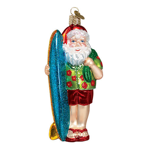 Old World Christmas Surfer Santa - Nb1003, No Box