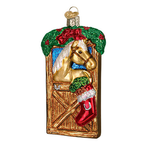 Old World Christmas Horse In Stall - No Box Nb1196