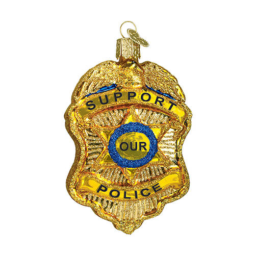 Old World Christmas Police Badge - No Box Nb1493