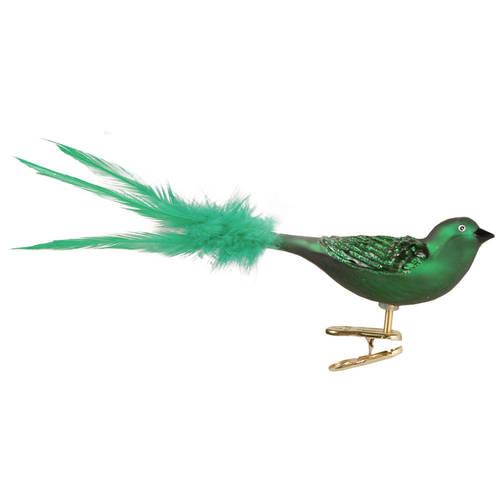 Old World Christmas Brilliant Songbird-Green - Nb827, No Box