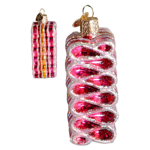 Old World Christmas Ribbon Candy-Pink Gold - Nb678, No Box