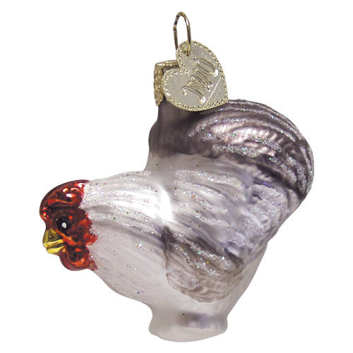 Old World Christmas Rooster-White - No Box