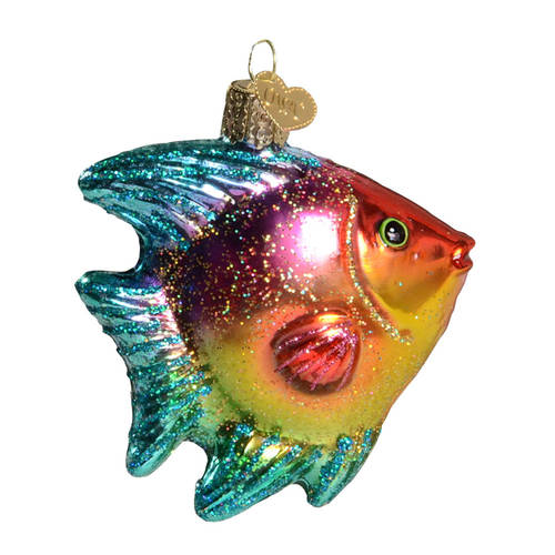 Old World Christmas Tropical Angelfish Pink/Yellow - No Box Nb1720