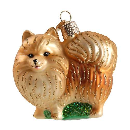 Old World Christmas Pomeranian Standing - No Box Nb1570