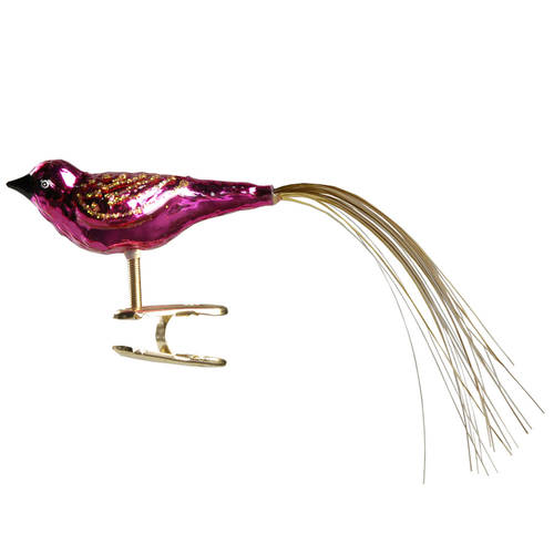 Old World Christmas Lovebird-Pink Clip On - Nb1366, No Box