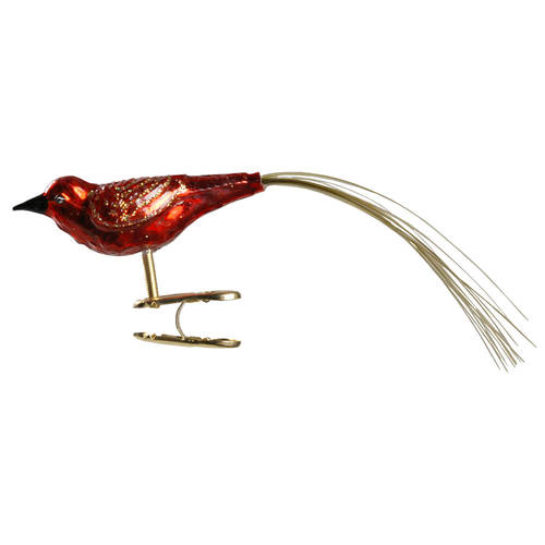 Birds - Clip-On Lovebird-Red Clip On - No Box