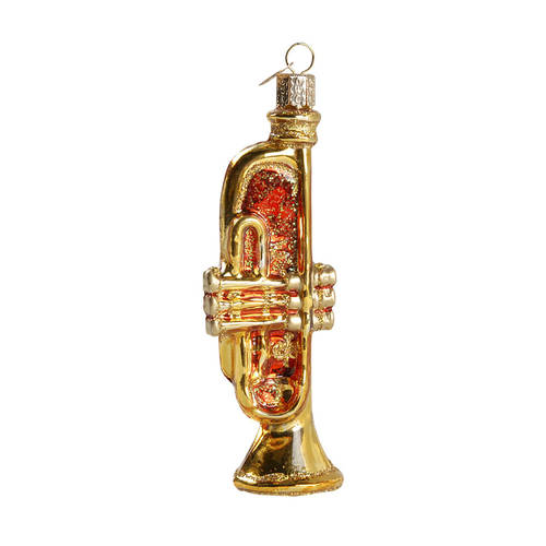 Old World Christmas Trumpet-Red - No Box Nb1306