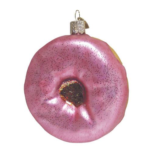 Old World Christmas Frosted Donut-Pink - No Box Nb1260