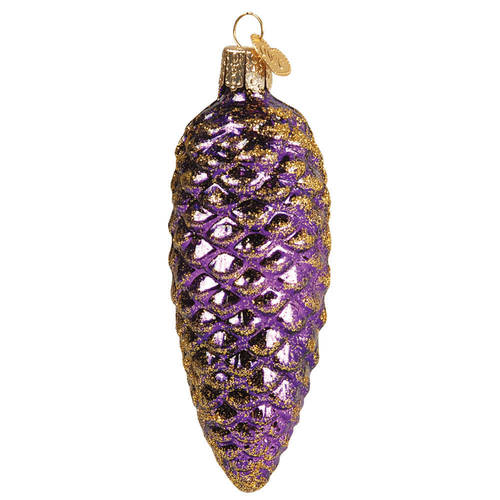 Old World Christmas Shimmering Cone-Purple - Nb1055, No Box