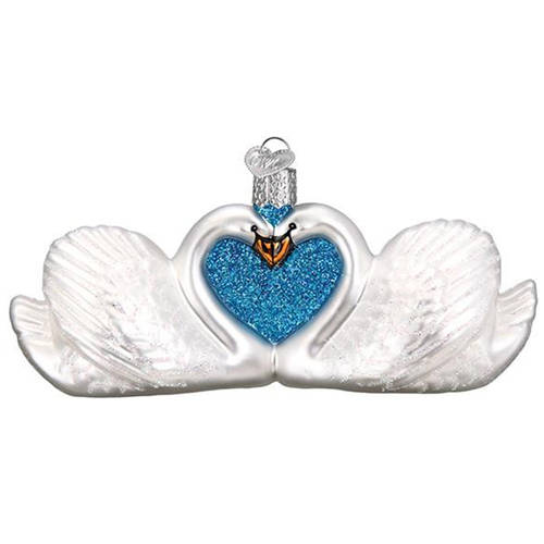 Old World Christmas Swans In Love - No Box Nb3186