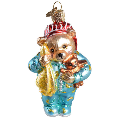 Old World Christmas Bedtime Teddy Bear - No Box Nb3181