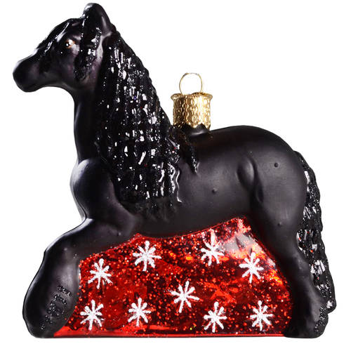 Old World Christmas Friesian Horse - No Box Nb3169