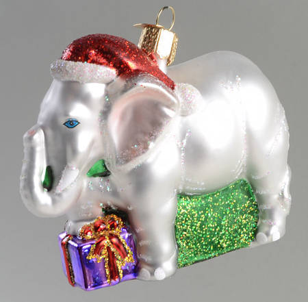 Old World Christmas White Elephant - No Box Nb3172