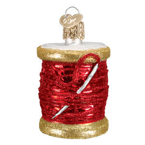 Old World Christmas Spool Of Thread-Red - Nb936, No Box