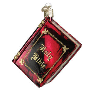Old World Christmas Bible-Red - Nb655, No Box