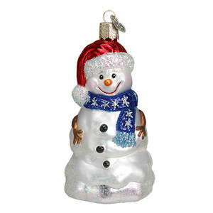 Old World Christmas Happy Snowman- Blue Scarf - No Box
