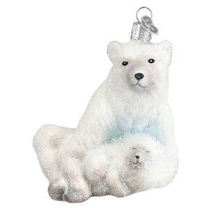 Old World Christmas Polar Bear With Cub - No Box