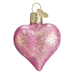 Hearts Pink Glittered Heart - No Box