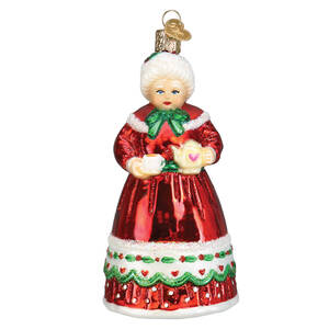 Old World Christmas Mrs. Claus - With Cup & Teapot - No Box Nb3407
