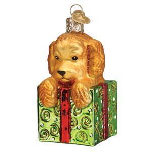 Old World Christmas Doodle Puppy Surprise - No Box Nb3396