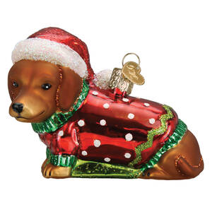 Old World Christmas Dashing Dachshund Puppy - No Box Nb3382