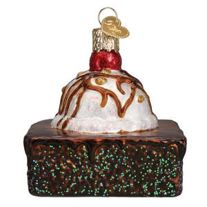 Old World Christmas Brownie A La Mode - No Box Nb3376
