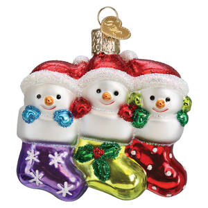 Old World Christmas Snow Family Of 3 - No Box Nb3370