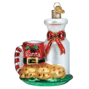 Old World Christmas Santa's Milk & Cookies - No Box Nb3367