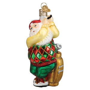 Old World Christmas Golfing Santa - No Box Nb3328