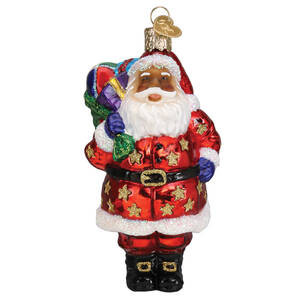 Old World Christmas Jolly African American Santa - No Box Nb3306