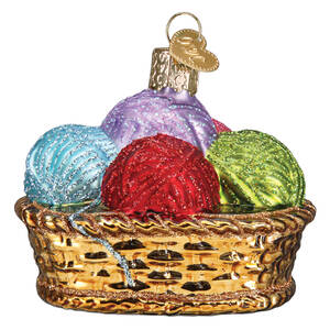 Old World Christmas Basket Of Yarn - No Box Nb3305
