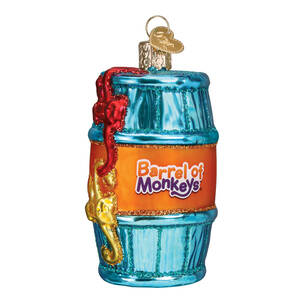 Old World Christmas Barrel Of Monkeys - Hasbro - No Box Nb3301