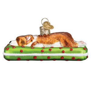 Old World Christmas Sleepy Corgi - No Box Nb3178