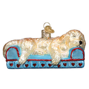 Old World Christmas Sleepy Doodle Dog - No Box Nb3176