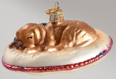 Old World Christmas Dog Tired - No Box Nb2178