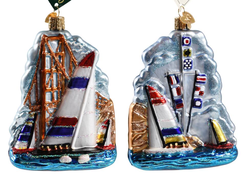 Old World Christmas San Francisco Sailing Scene - No Box Nb2006