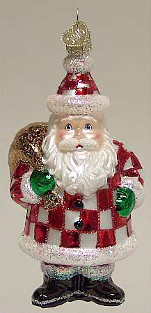 Santa and Mrs Claus Checkerboard Santa - No Box