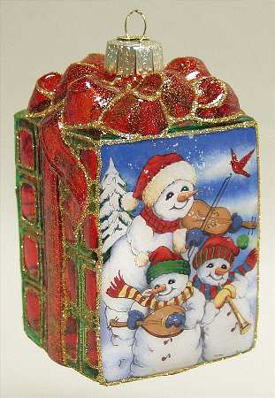 Inside Art Musical Snowmen On Gift Box - With Box Bx640