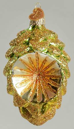 Old World Christmas Cone Reflector - Green - No Box Nb2309