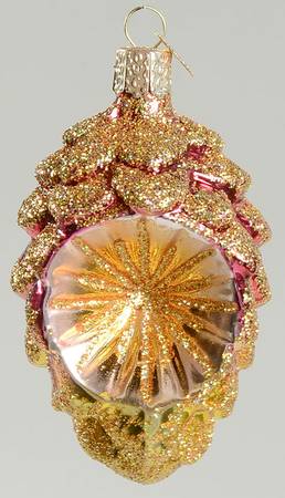 Old World Christmas Cone Reflector - Pink - No Box Nb2307