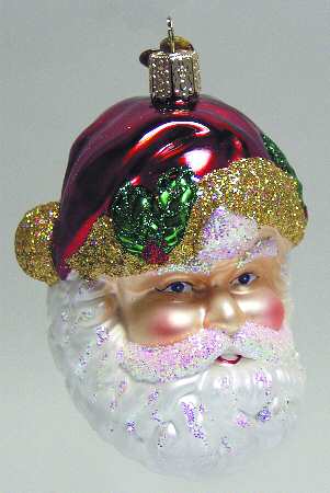 Santa and Mrs Claus Holly Hat Santa - No Box