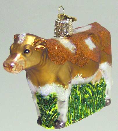 Old World Christmas Dairy Cow-Brown - No Box Nb1248