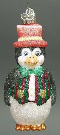 Birds-Hanging Glistening Gentleman Penguin - No Box
