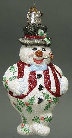 Snowmen Glistening Holly Jolly Snowman - No Box